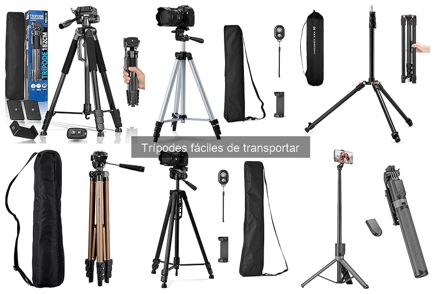 Accesorios imprescindibles para trípodes fáciles de transportar