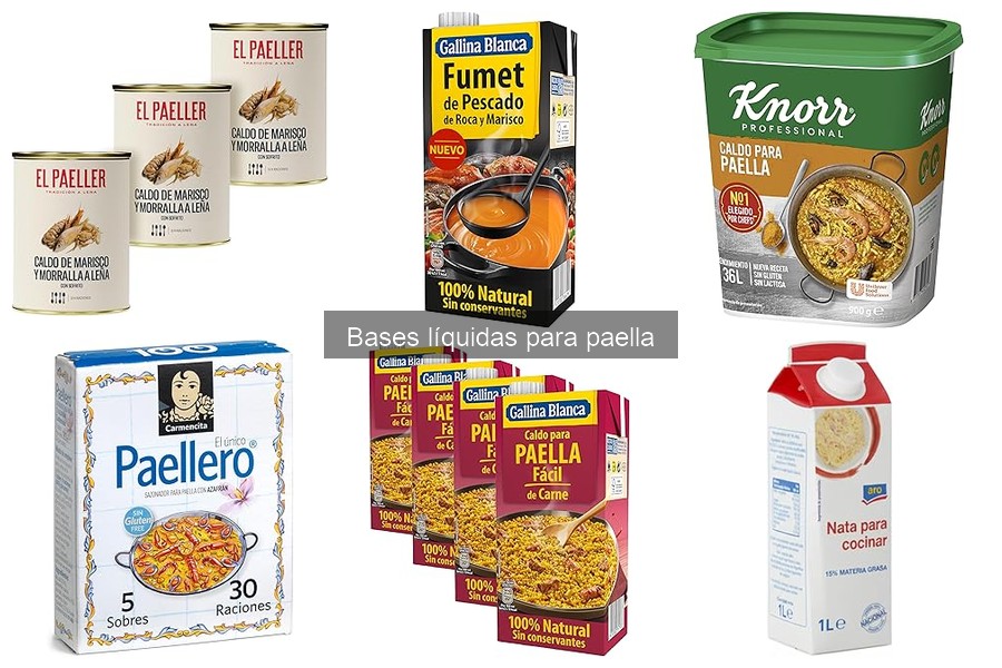Alternativas a las bases líquidas para paella: opciones deliciosas