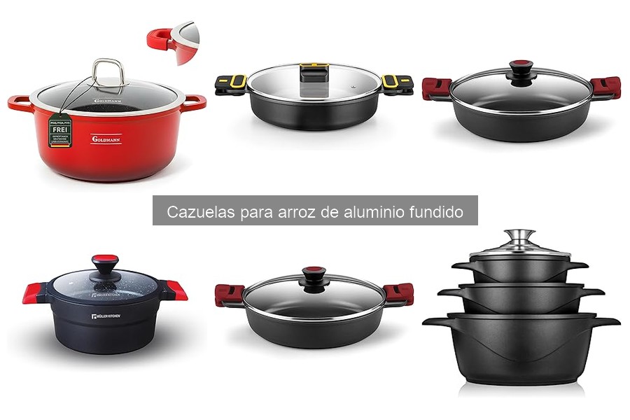 Alternativas a las cazuelas de aluminio fundido para cocinar arroz