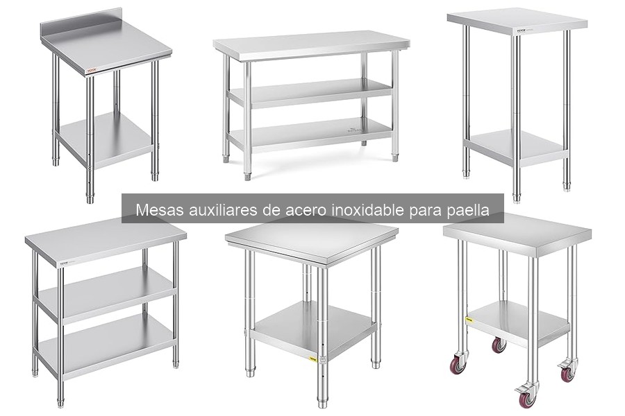 Alternativas a mesas auxiliares de acero inoxidable para paella