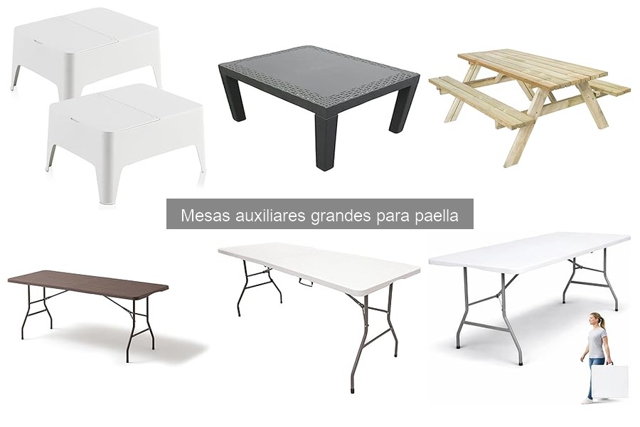 Alternativas a mesas auxiliares grandes para paella