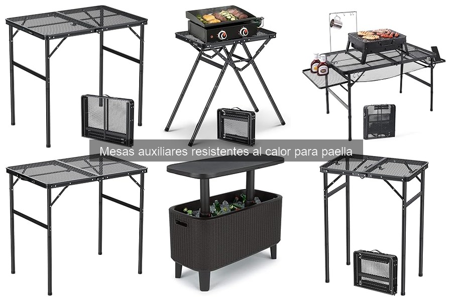 Alternativas a mesas auxiliares resistentes al calor para paella