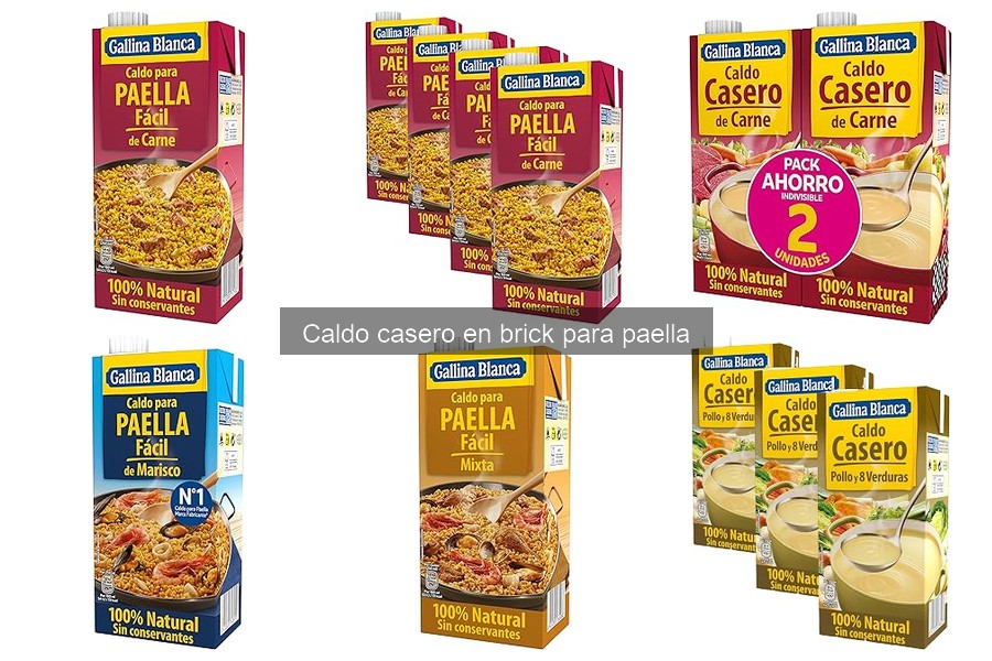 Alternativas al caldo en brick para paella