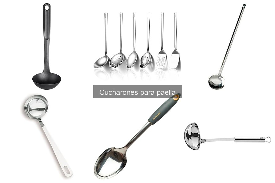 Alternativas al cucharón tradicional para paella