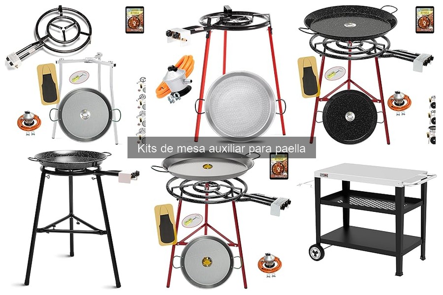 Alternativas creativas a kits de mesa auxiliar para paella