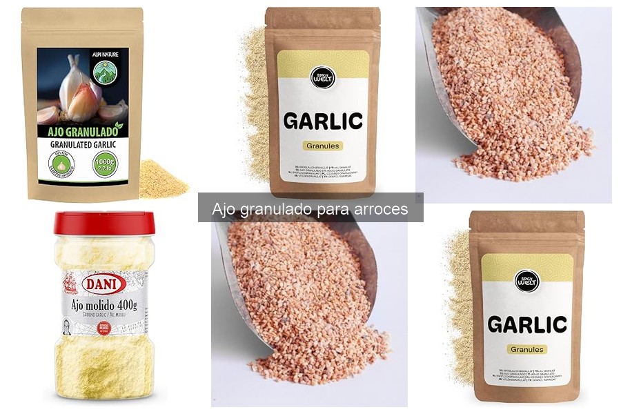 Beneficios del ajo granulado en la cocina para arroces