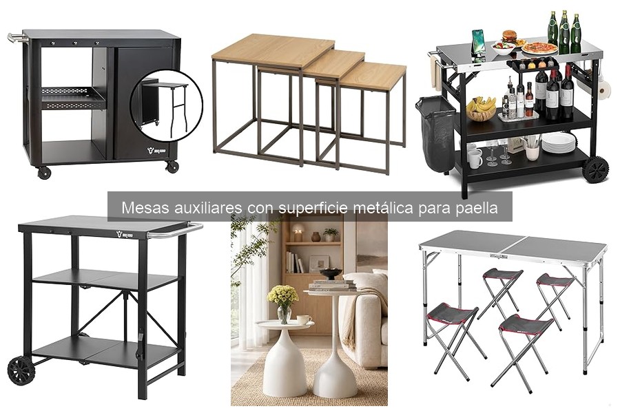 Características de las Mesas Auxiliares para Paella Más Vendidas