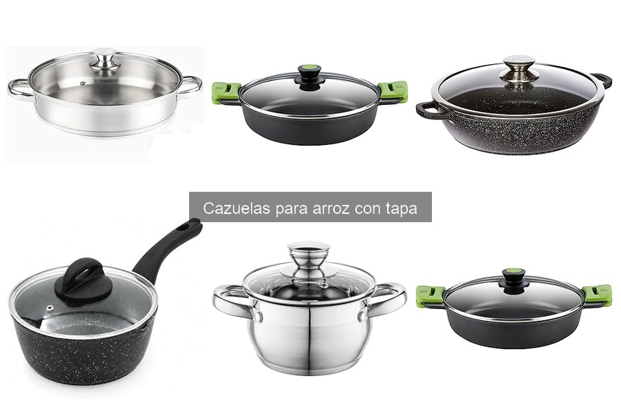 Cazuelas para arroz con tapa aptas para inducción: beneficios y características