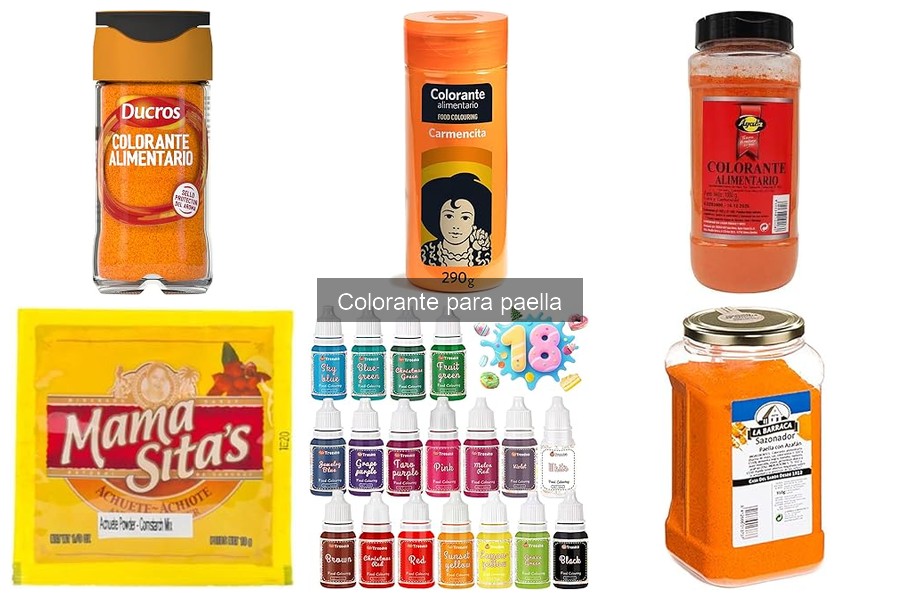 ** Cómo almacenar correctamente el colorante para paella