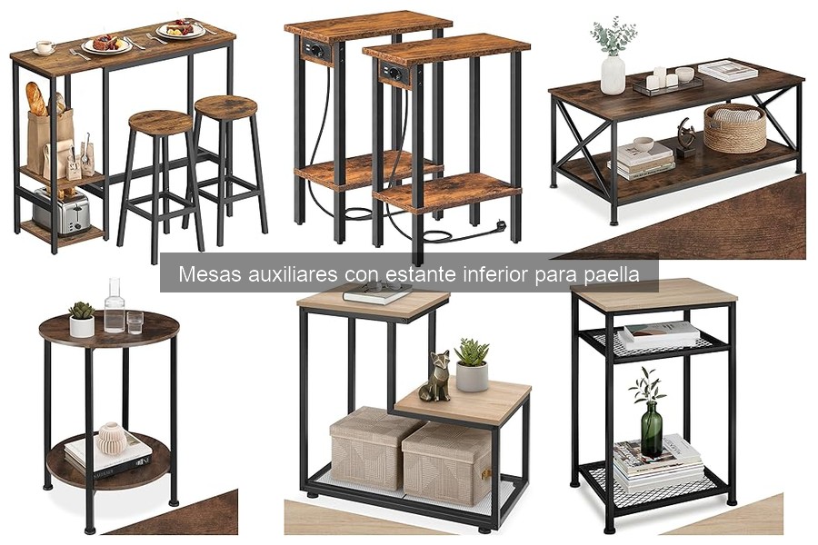 Cómo elegir la mejor mesa auxiliar con estante para paella