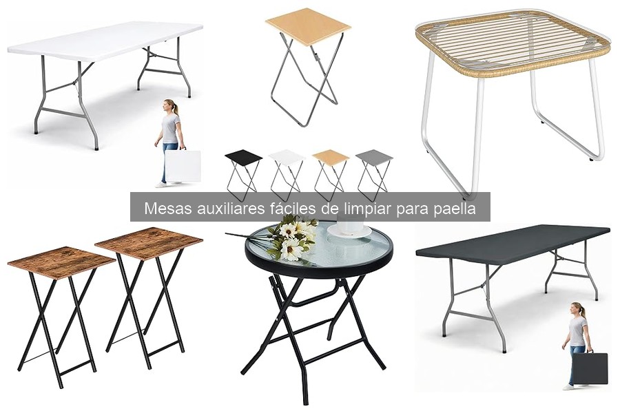 Cómo limpiar fácilmente una mesa auxiliar de paella