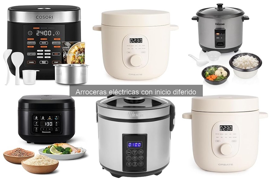 Comparativa de arroceras eléctricas: con y sin inicio diferido