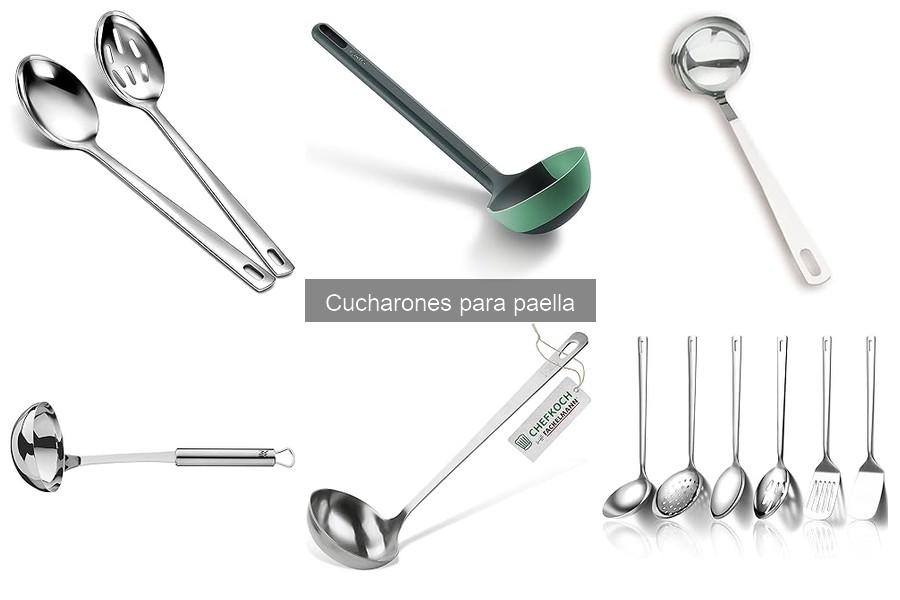 Comparativa de cucharones para paella: materiales y ventajas