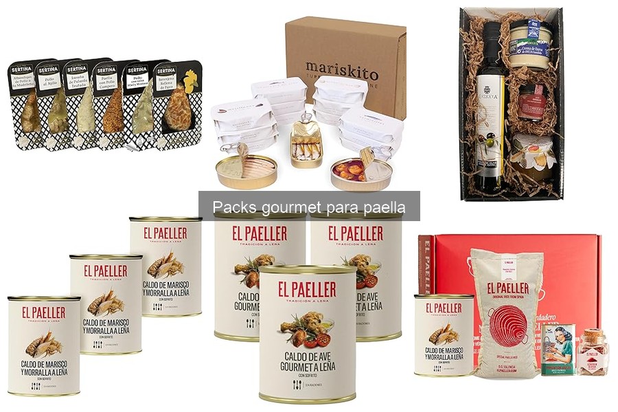 Comparativa de ingredientes en packs gourmet para paella