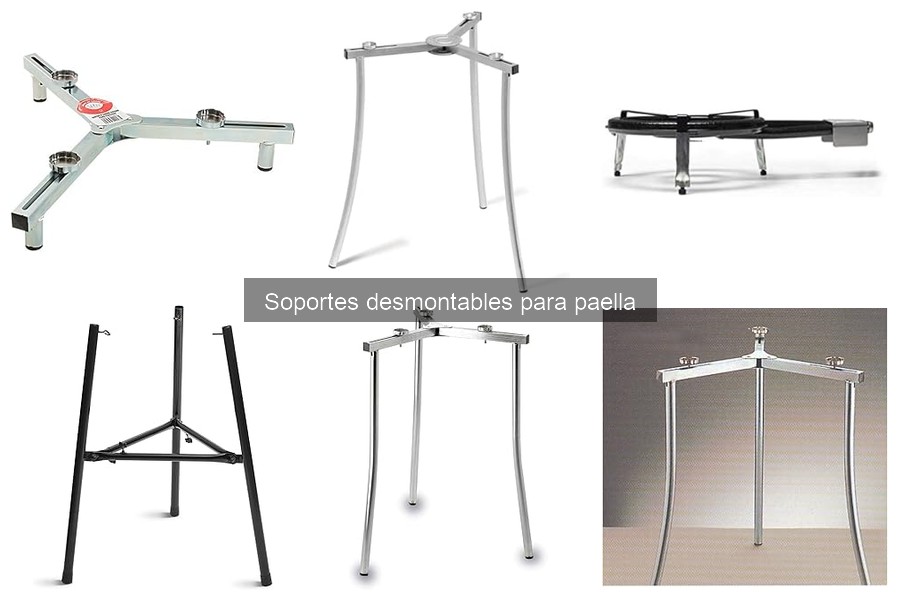 Comparativa de materiales en soportes desmontables para paella