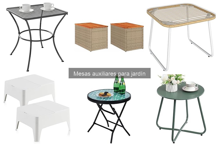 Comparativa de mesas auxiliares de madera y metal para jardín