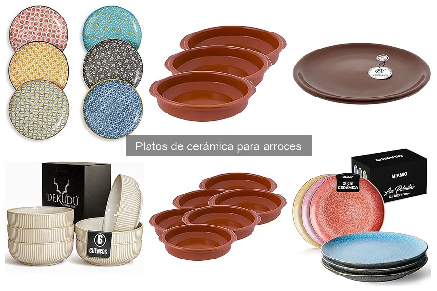 Comparativa de platos de cerámica y otros materiales para arroces