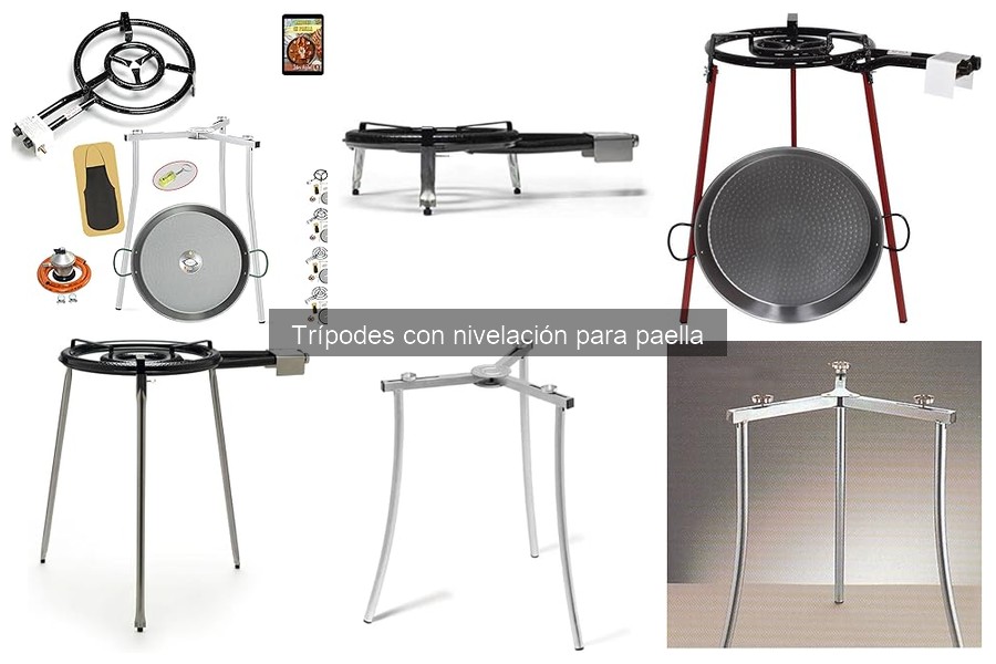 Comparativa de trípodes fijos y ajustables para paella