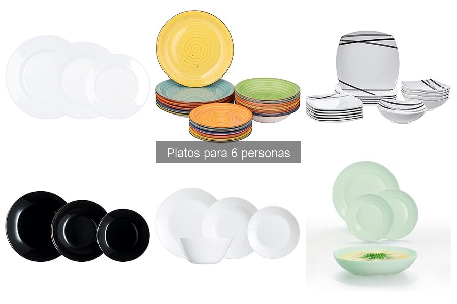 ** Comparativa: Platos para 6 personas vs 4 personas