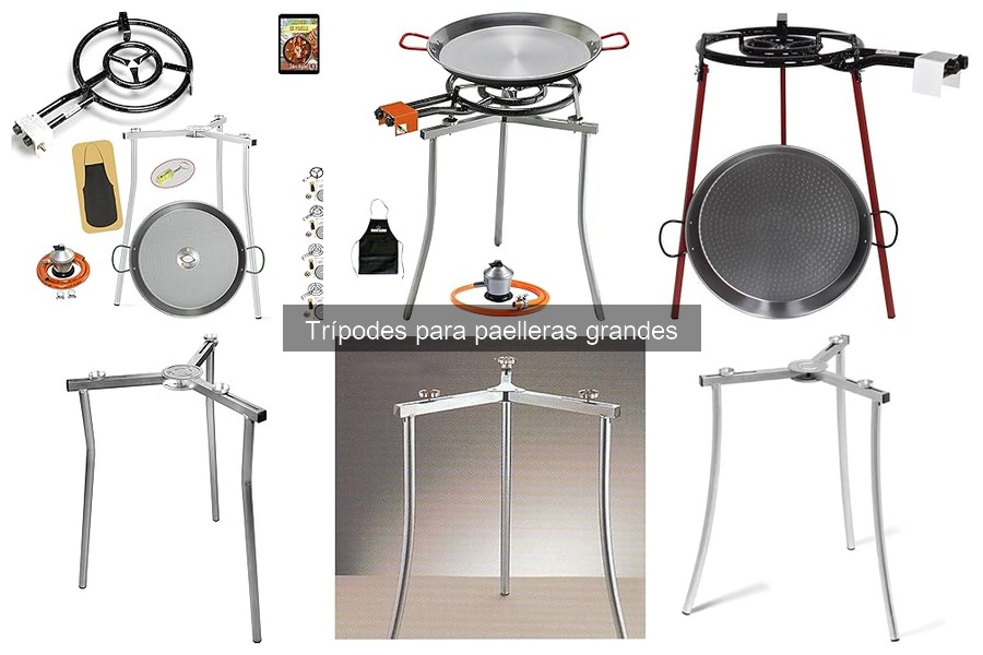 Comparativa: Trípodes de metal vs. madera para paelleras grandes