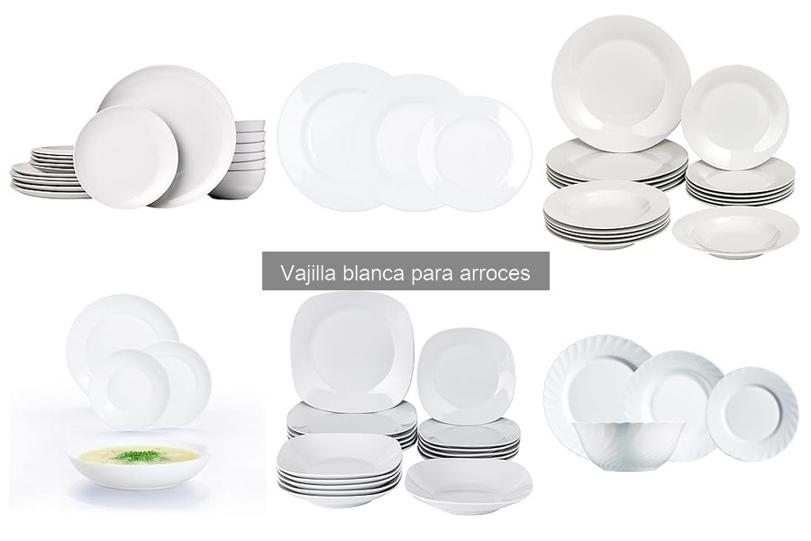Comparativa: Vajilla blanca vs. vajilla de colores para arroces