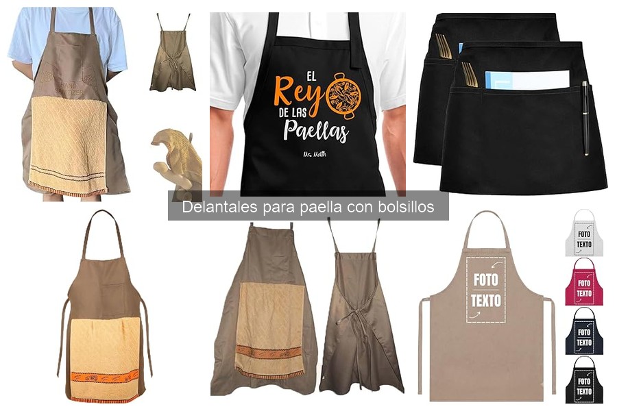 Delantales para paella con bolsillos: estilos y diseños únicos