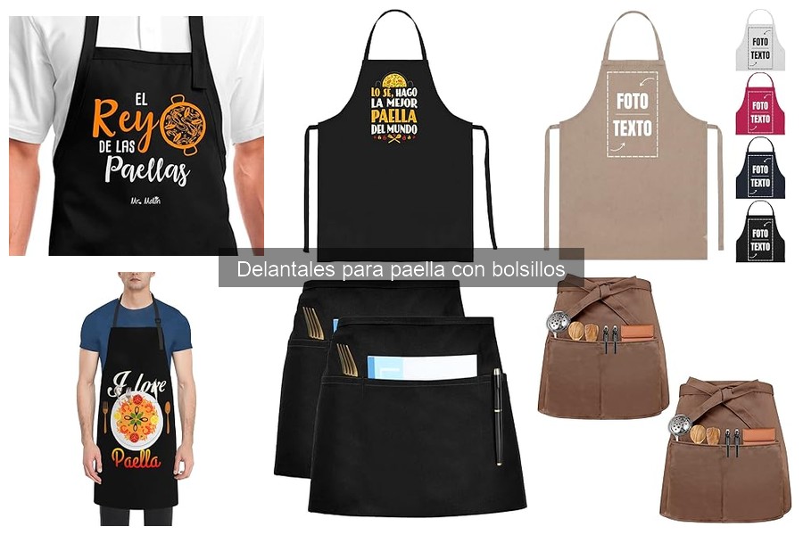 Delantales para paella con bolsillos ideales para niños