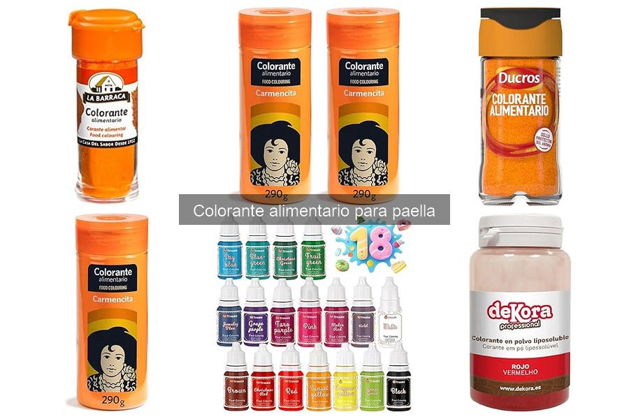 Dónde comprar colorante alimentario para paella fácilmente