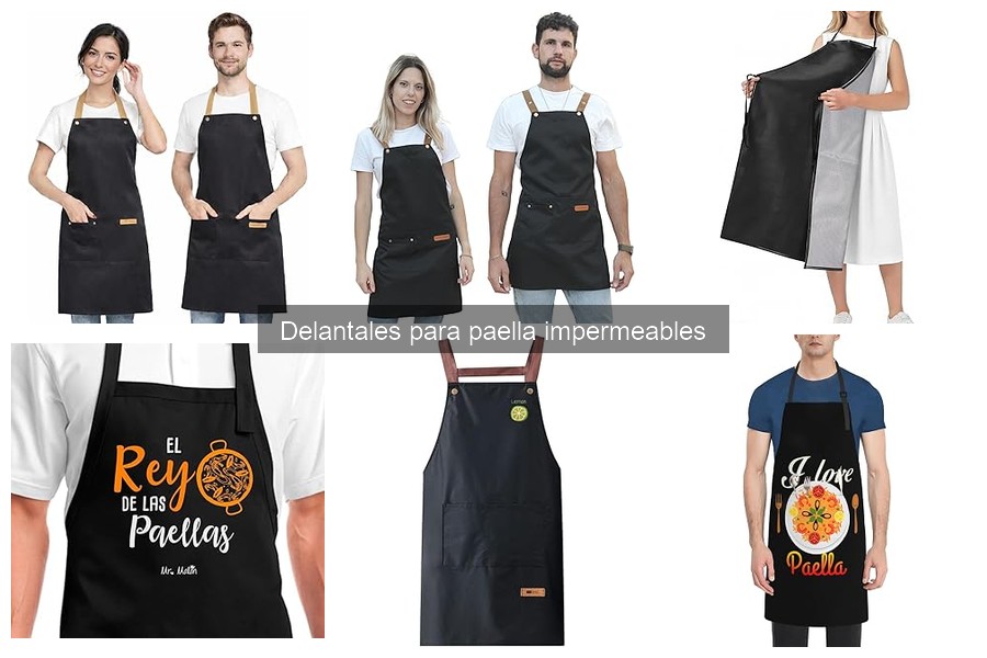 Estilos y diseños de delantales impermeables para paella