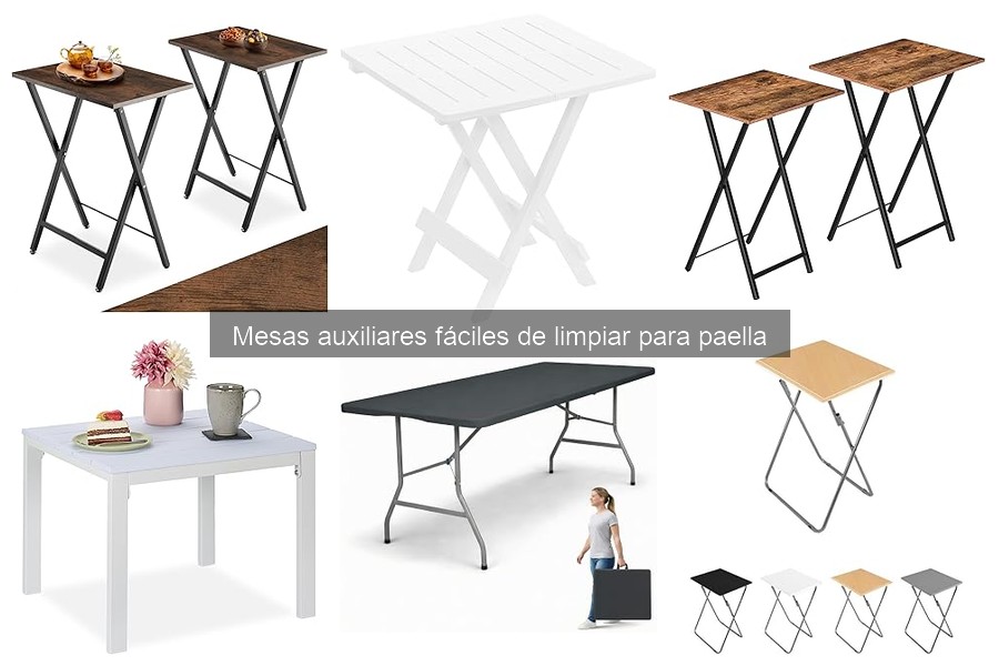 Ideas de diseño para mesas auxiliares de paella fáciles de limpiar