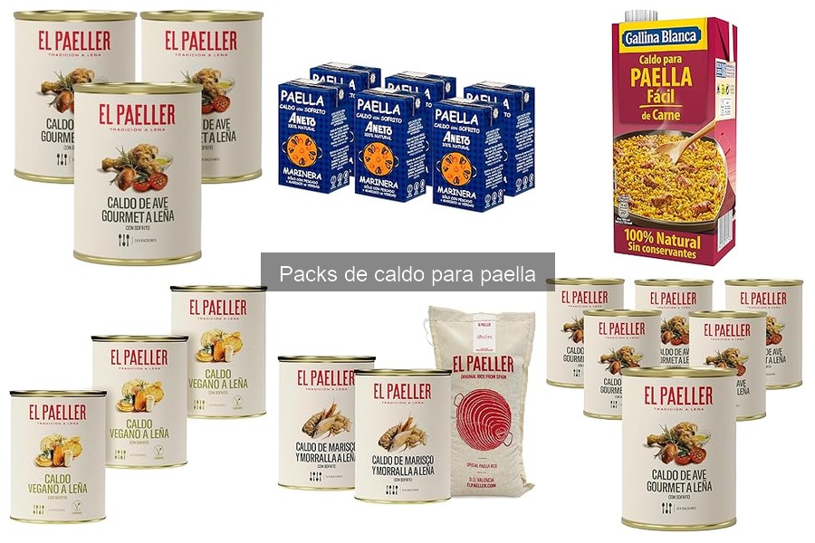 Ingredientes Esenciales en Packs de Caldo para Paella