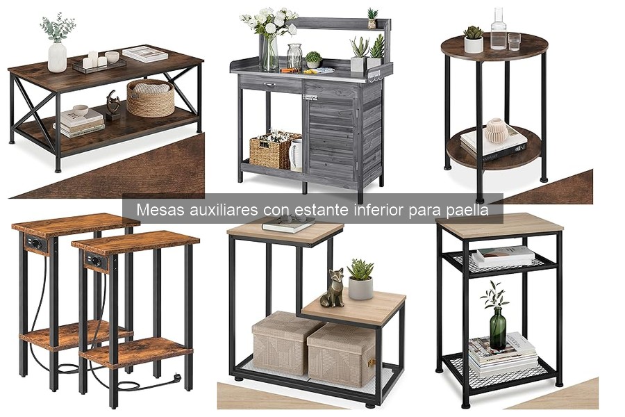 Materiales ideales para mesas auxiliares con estante inferior