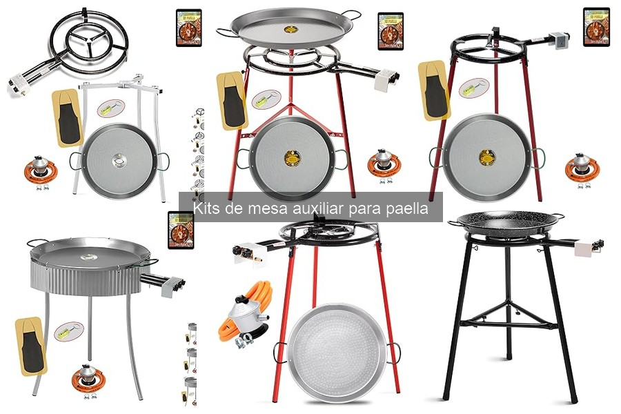 Mejores accesorios para complementar tu kit de mesa auxiliar para paella