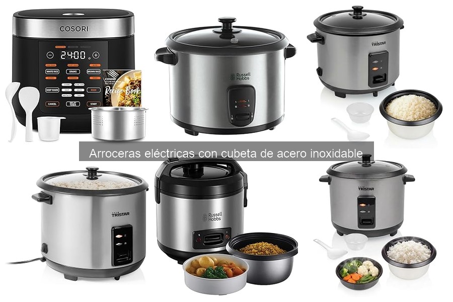 Mejores arroceras eléctricas con cubeta de acero inoxidable para familias