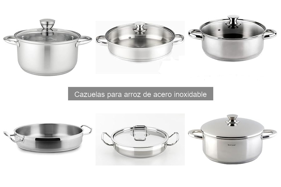 Mejores cazuelas para arroz de acero inoxidable en 2023