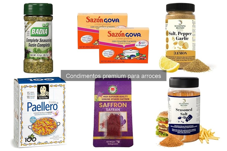 Mejores condimentos premium para arroces: Guía de sabores