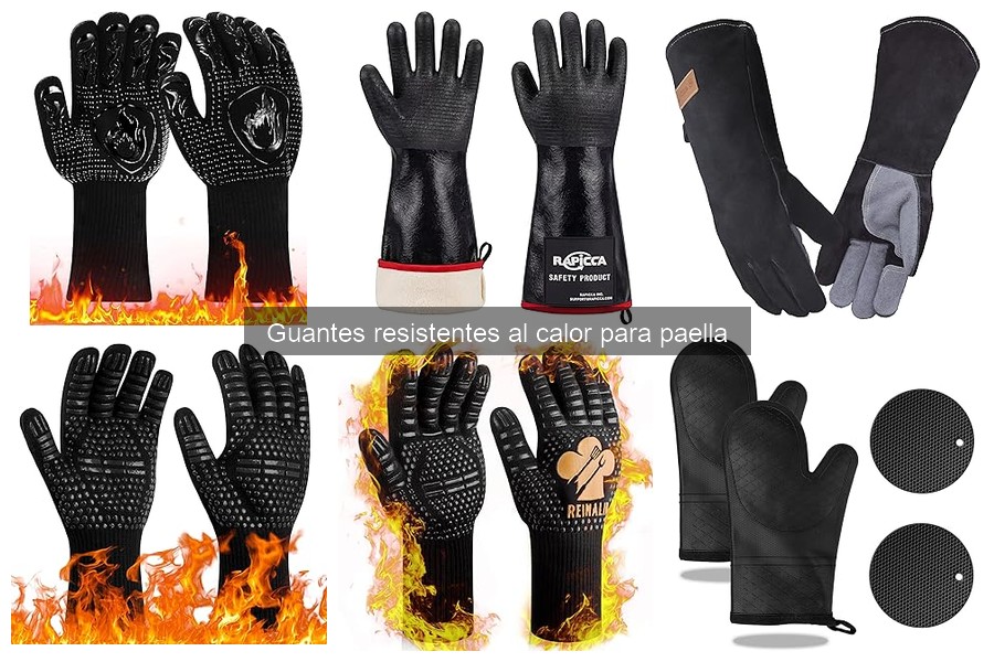 Mejores guantes resistentes al calor para paella en casa
