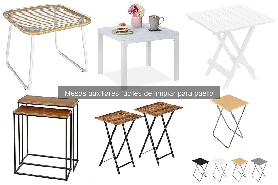 Mejores materiales para mesas auxiliares de paella fáciles de limpiar