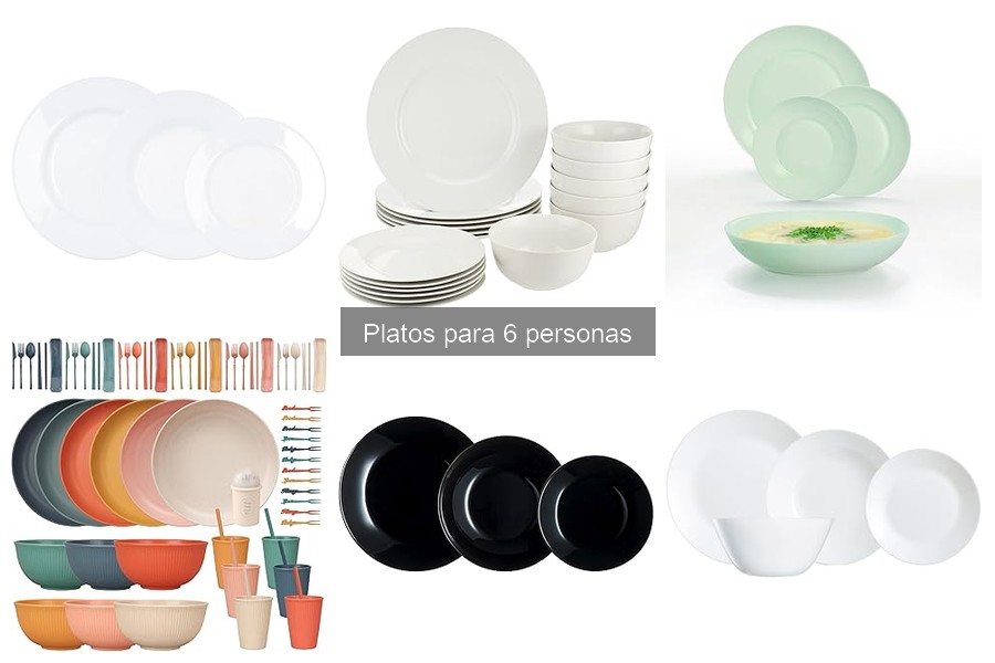 Mejores materiales para platos de 6 personas: guía completa