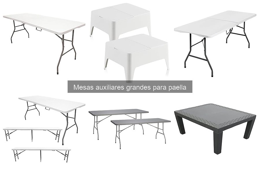 Mejores mesas auxiliares grandes para hacer paella