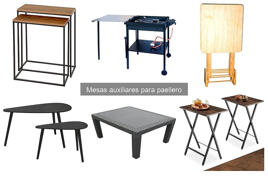 Mejores mesas auxiliares para paellero en exterior: comparativa