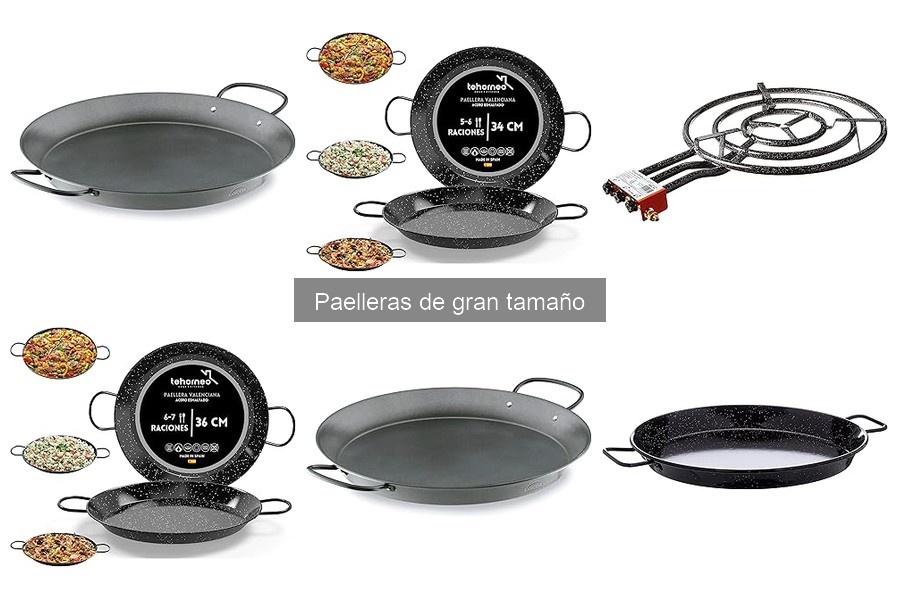 Mejores paelleras de gran tamaño para cocinar paella