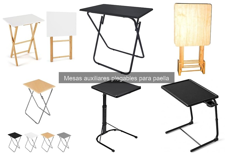 Mesa auxiliar plegable para paella: características y usos