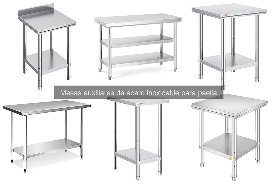 Mesas auxiliares de acero inoxidable para paella: Mejores opciones