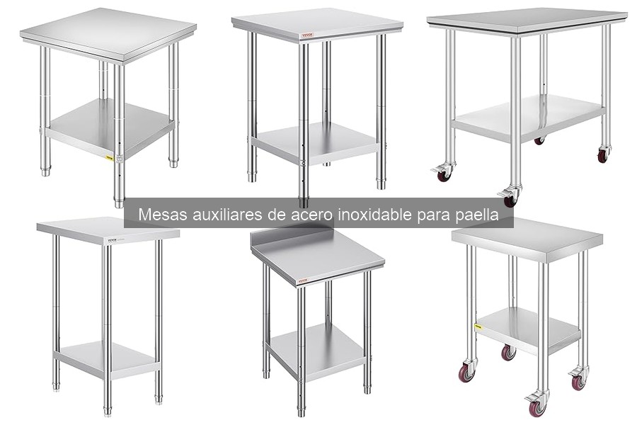 Opiniones sobre mesas auxiliares de acero inoxidable para paella
