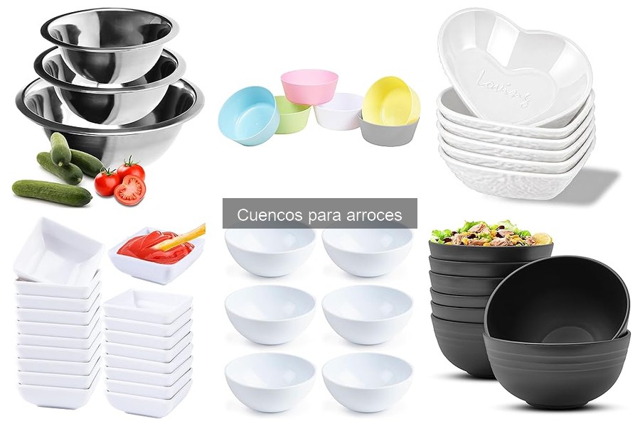 Presentación creativa de arroces en cuencos atractivos