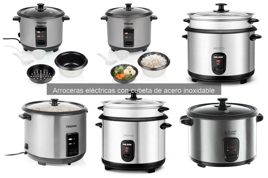 ¿Qué es una arrocera eléctrica con cubeta de acero inoxidable?