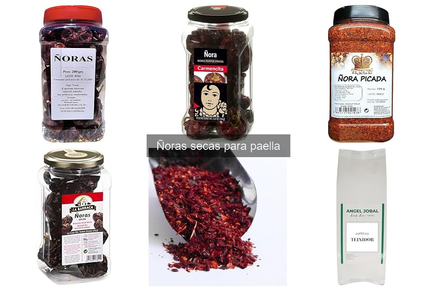 ¿Qué son las ñoras secas y cómo se utilizan en la paella?