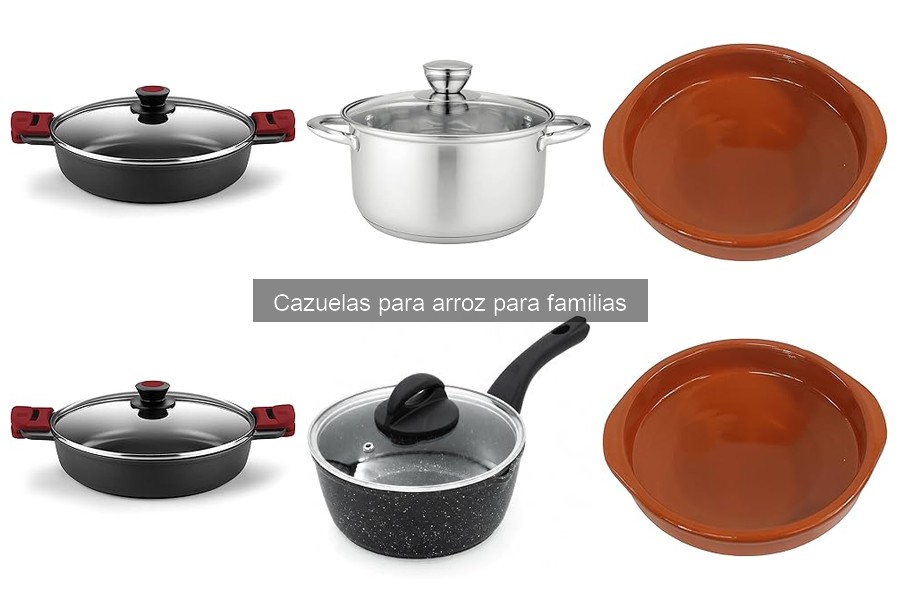 Tipos de cazuelas para arroz: cerámica, acero y eléctricas