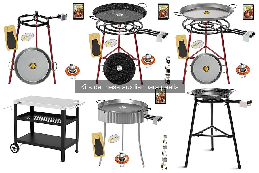 Tipos de kits de mesa auxiliar para paella: guía completa